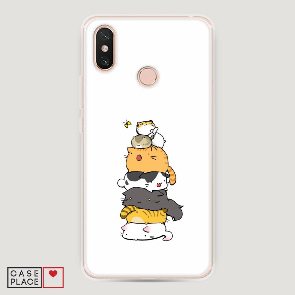 

Пластиковый чехол "Бутерброд из котиков" на Xiaomi Mi Max 3