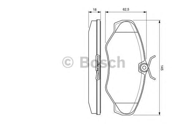 

Комплект тормозных колодок BOSCH 0986424636