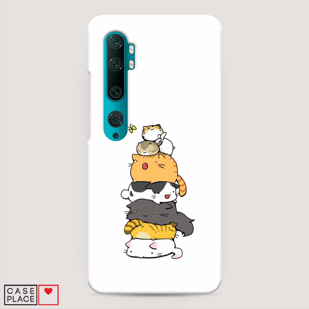 

Пластиковый чехол "Бутерброд из котиков" на Xiaomi Mi Note 10, 37320-7
