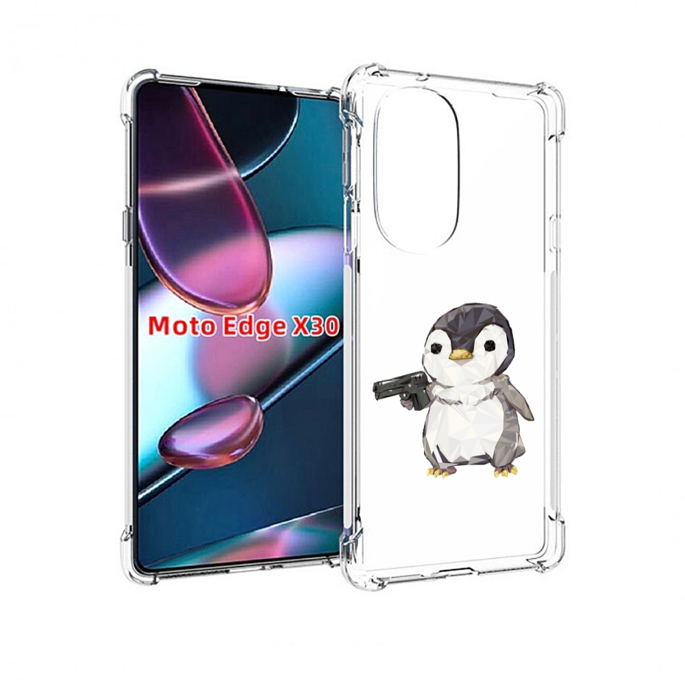 

Чехол MyPads Пингвин детский для Motorola Moto Edge X30, Прозрачный, Tocco