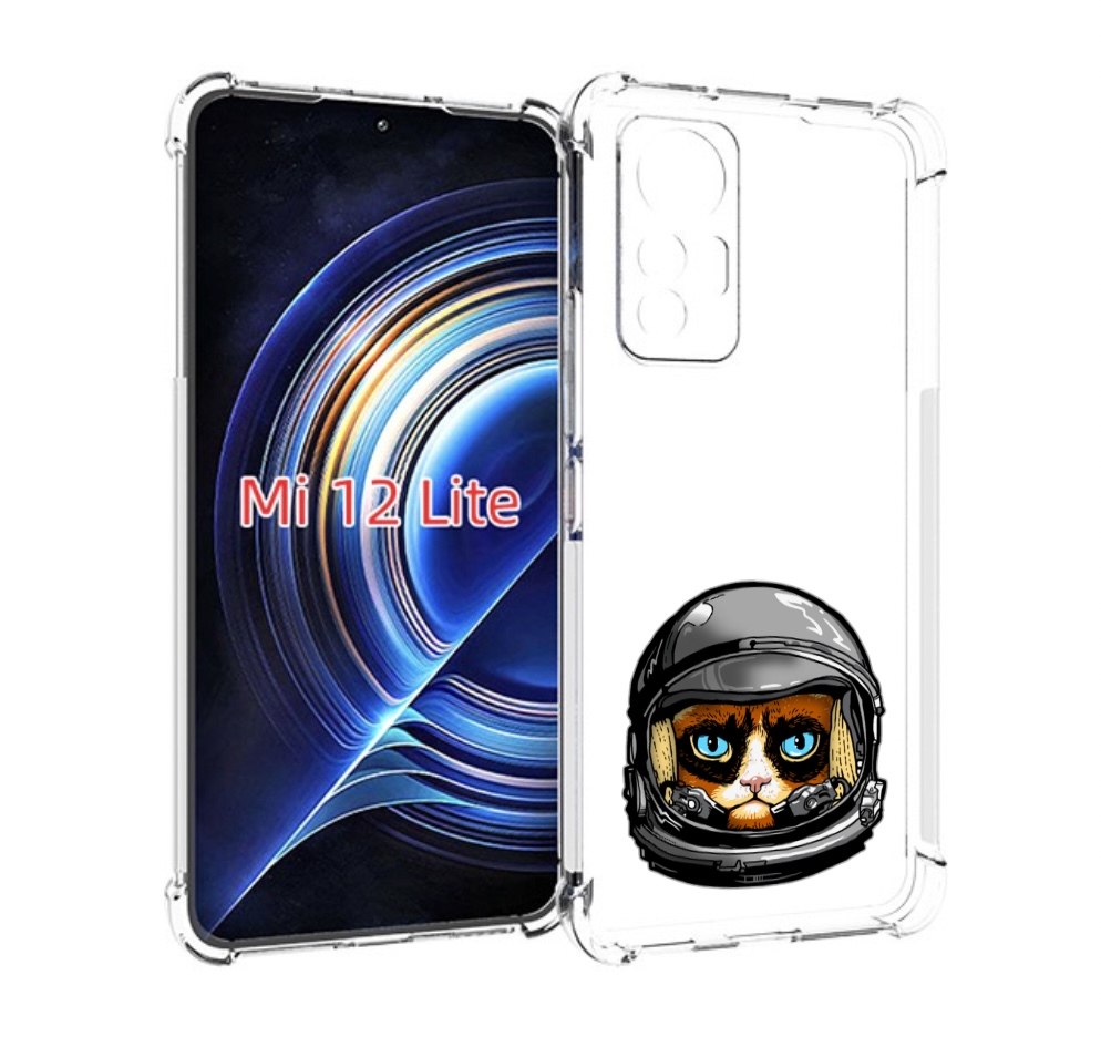 

Чехол MyPads кот космонавт для Xiaomi 12 Lite, Прозрачный, Tocco