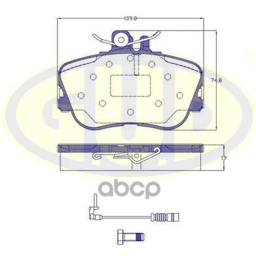 фото Колодки пер mb w202 1.8-2.8/2.0d-2.5td 93- g.u.d арт. gbp044502 g.u.d.