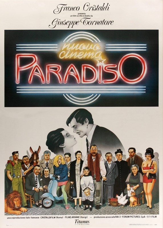

Постер к фильму "Новый кинотеатр «Парадизо»" (Nuovo Cinema Paradiso) A4