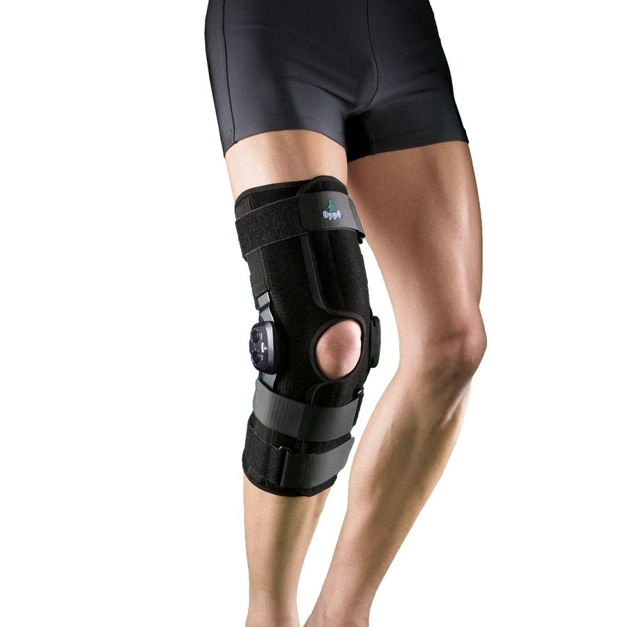 фото Ортез коленный разъемный, регулировка угла сгибания, удлиненный 42см 1231 oppo, р. s oppo medical
