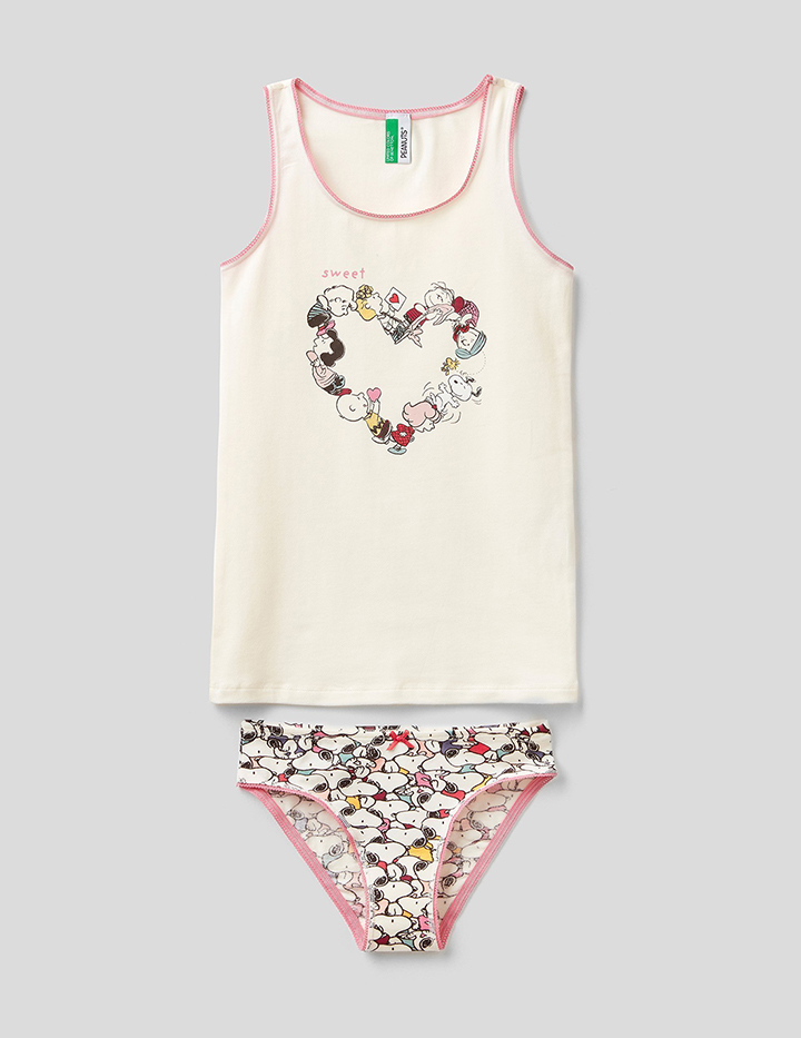 

Комплект нижнего белья для девочек Benetton цв. бежевый р.128, 21A_3MC10H419