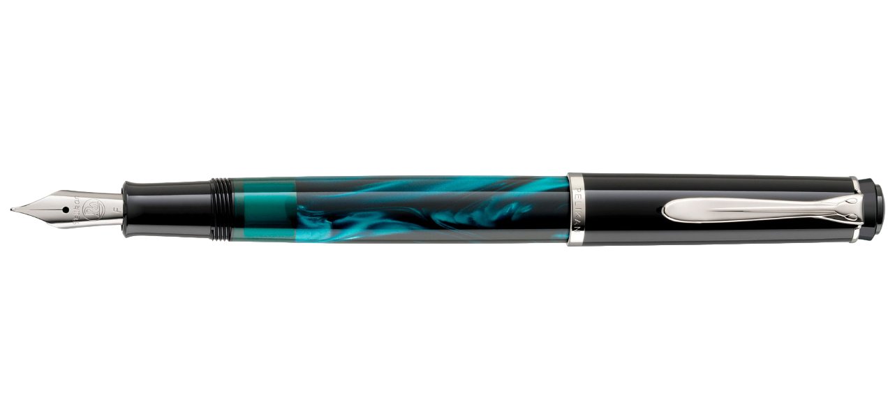 

Перьевая ручка Pelikan Elegance Classic M205 Petrol-Marbled Special Edition 2021 EF