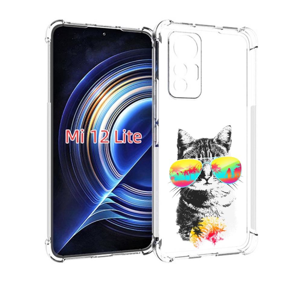 

Чехол MyPads крутой кот для Xiaomi 12 Lite, Прозрачный, Tocco