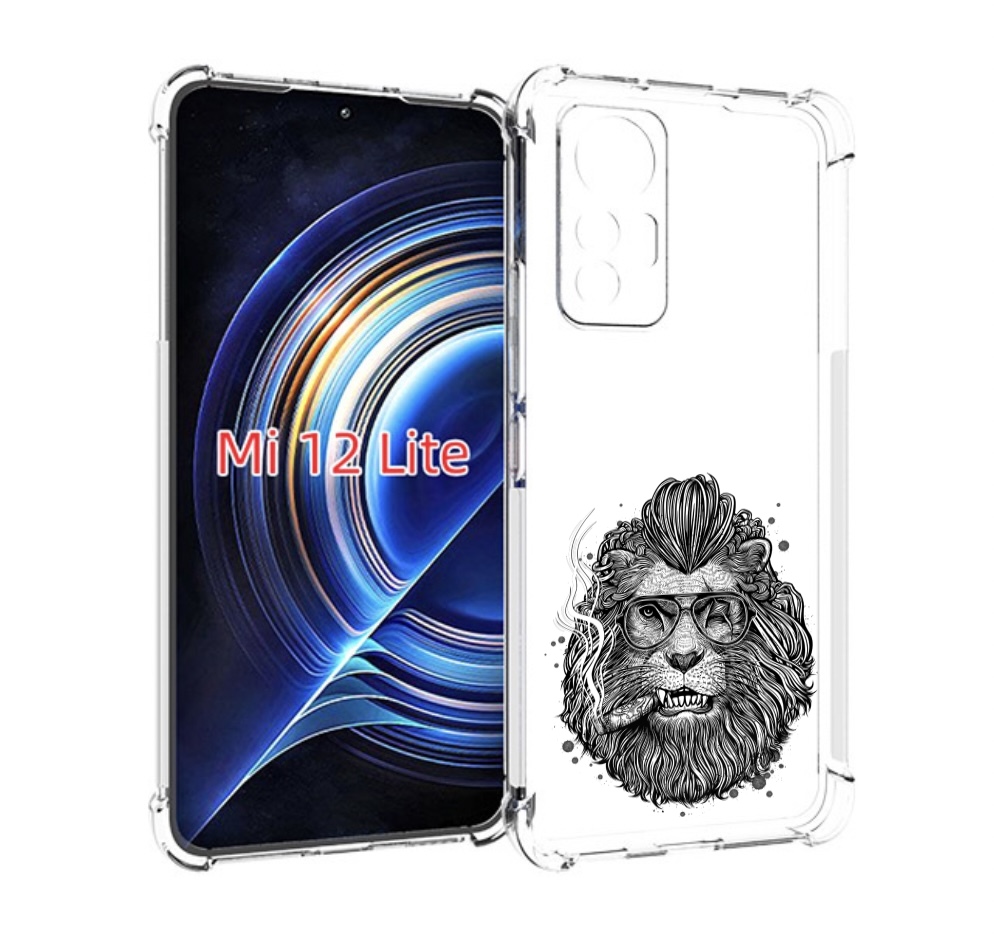

Чехол MyPads курящий лев для Xiaomi 12 Lite, Прозрачный, Tocco