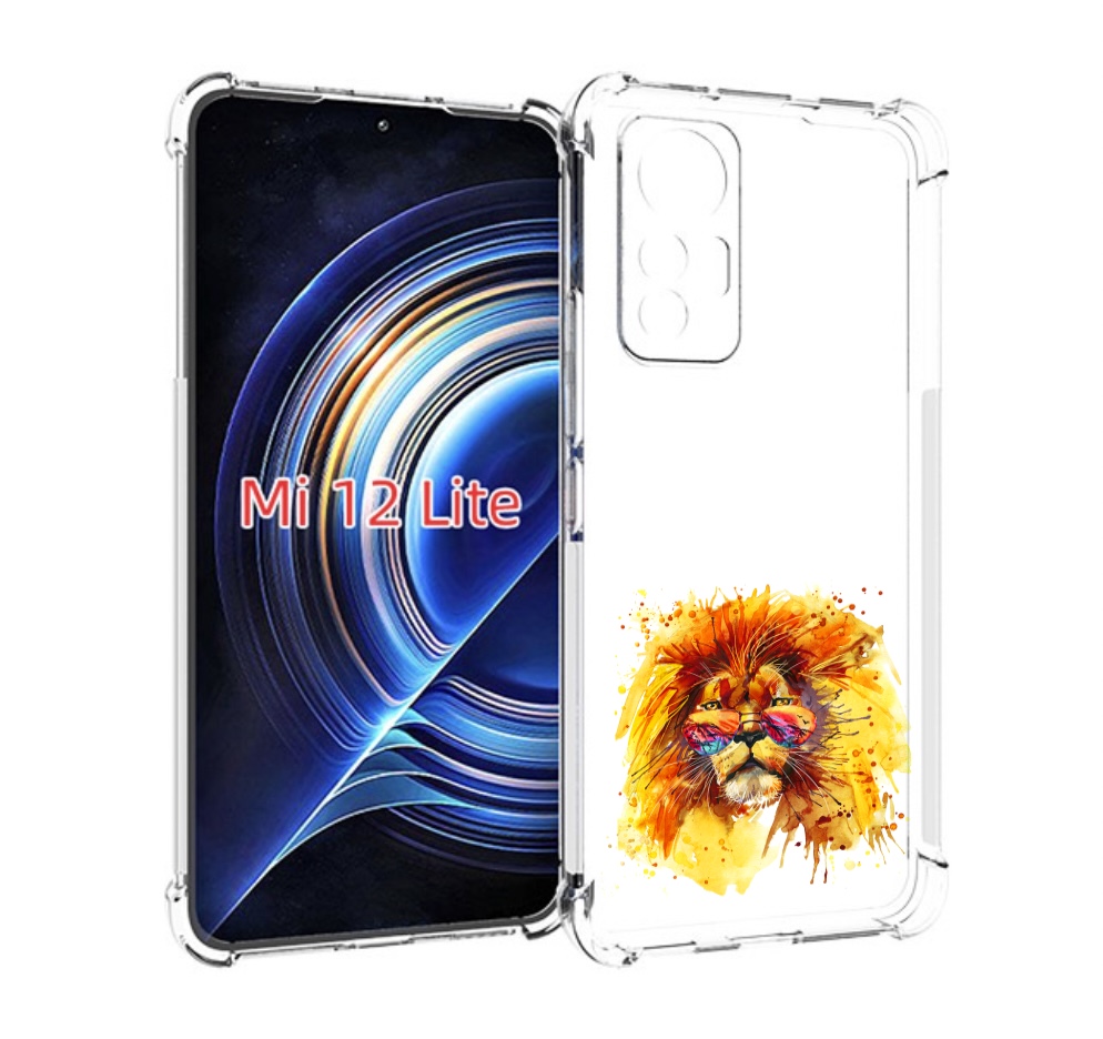 

Чехол MyPads лев в очках для Xiaomi 12 Lite, Прозрачный, Tocco