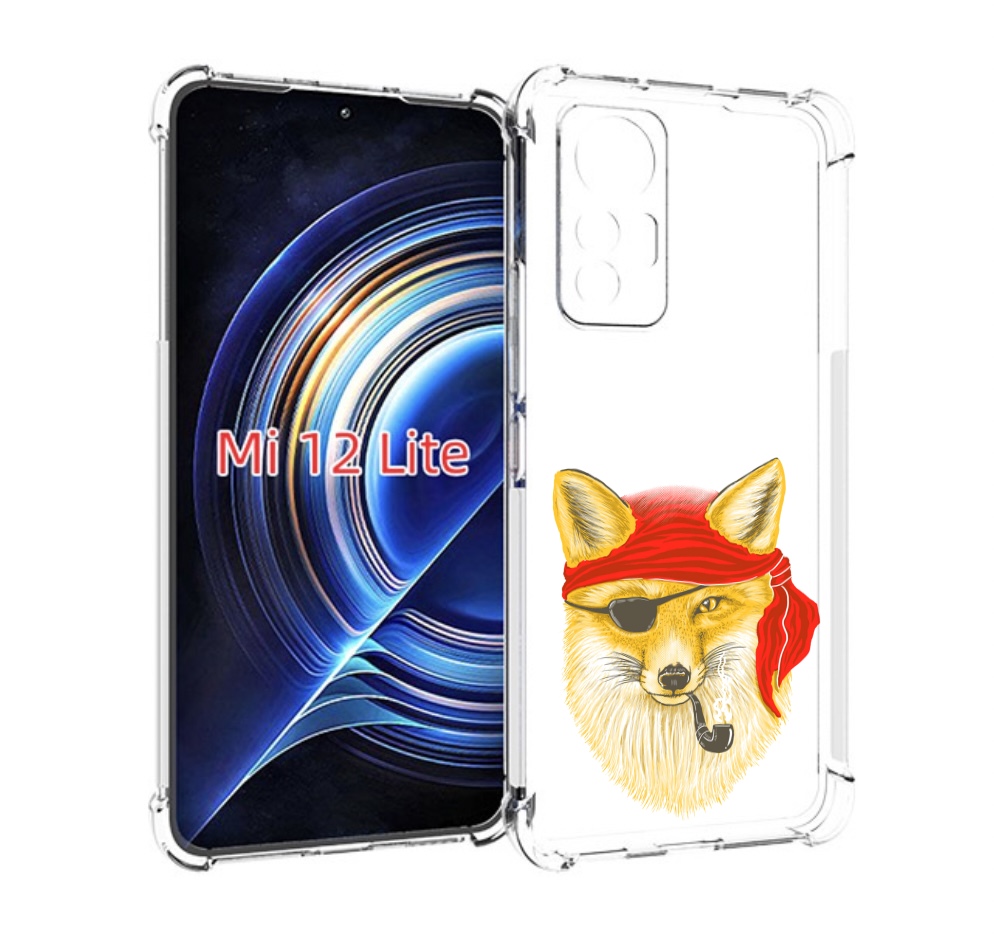 

Чехол MyPads лиса-пират для Xiaomi 12 Lite, Прозрачный, Tocco