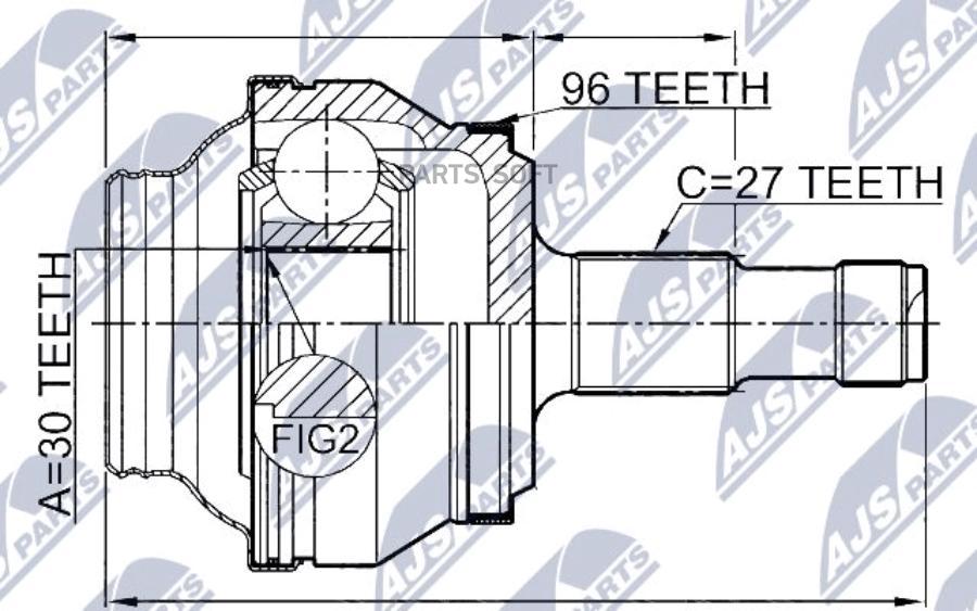 

Шрус Наружный Mercedes Gl X166 12-, Ml W166 11-, Gle 15-, Gls 15-