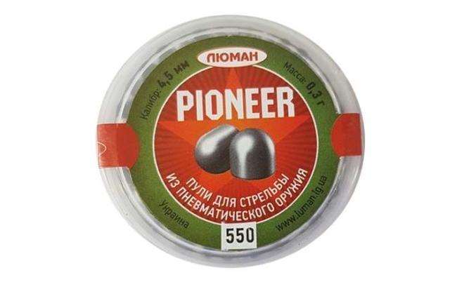 

Пули пневматические Люман Pioneer 4,5 мм 0,3 грамма (550 шт.), Серый