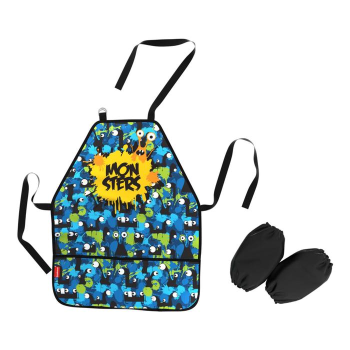 

ErichKrause Фартук для труда + нарукавники ErichKrause Monsters, 550 х 430/260 х 120 мм, д