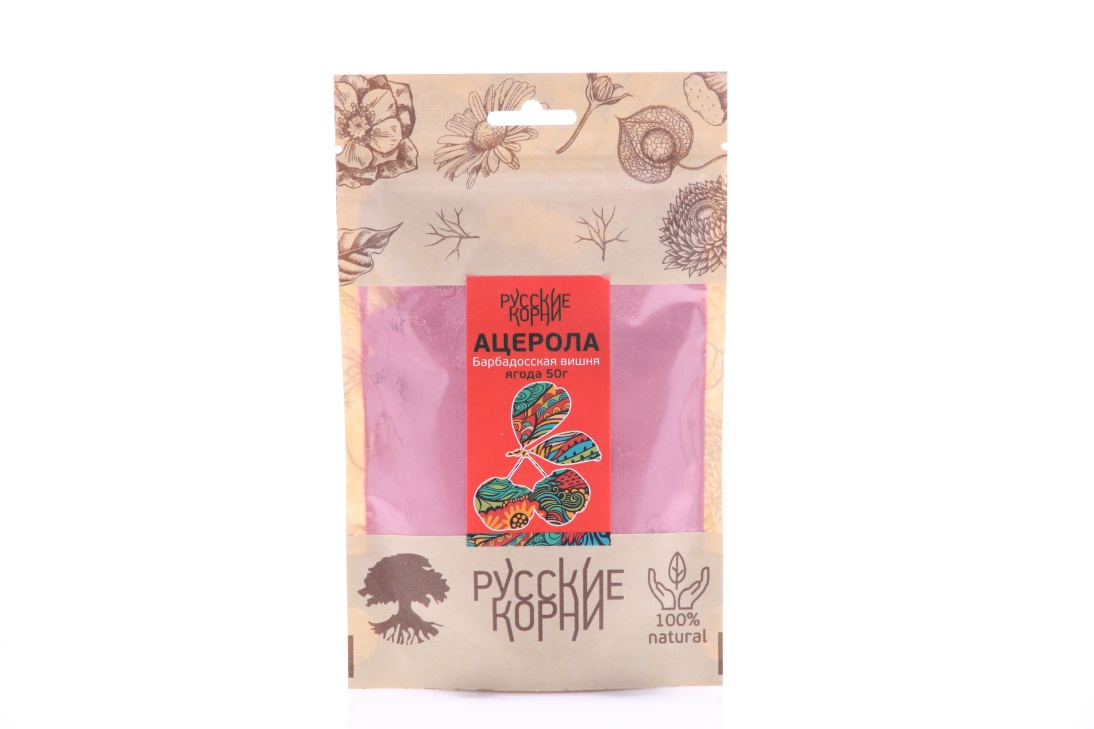 Купить Сбор лекарственный Русские Корни Ацерола (вишня барбадосская) порошок экстракт 50 г, Русские корни