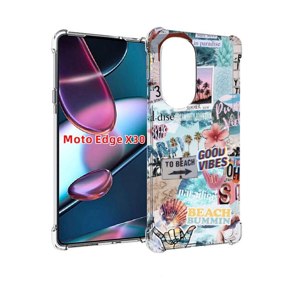 

Чехол MyPads Пляжи-постер для Motorola Moto Edge X30, Прозрачный, Tocco