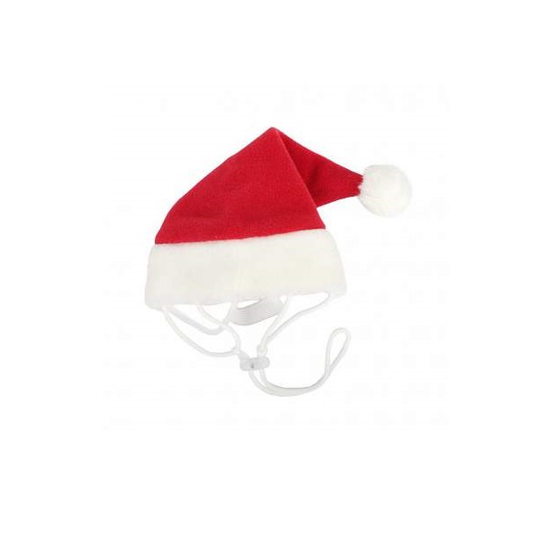 Шапка для собак Puppia новогодний Santa, унисекс, любой сезон, красный, XL, 26*36 см
