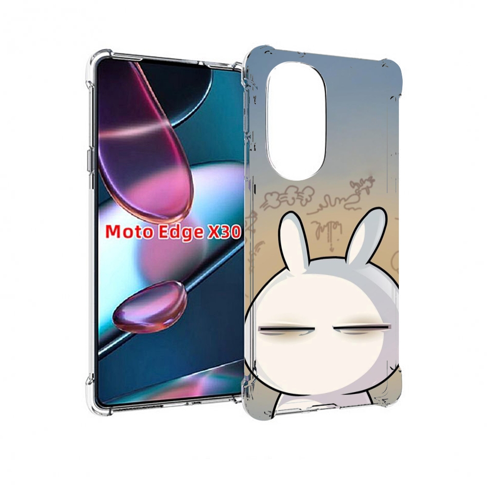

Чехол MyPads Подозрительный-зайка для Motorola Moto Edge X30, Прозрачный, Tocco