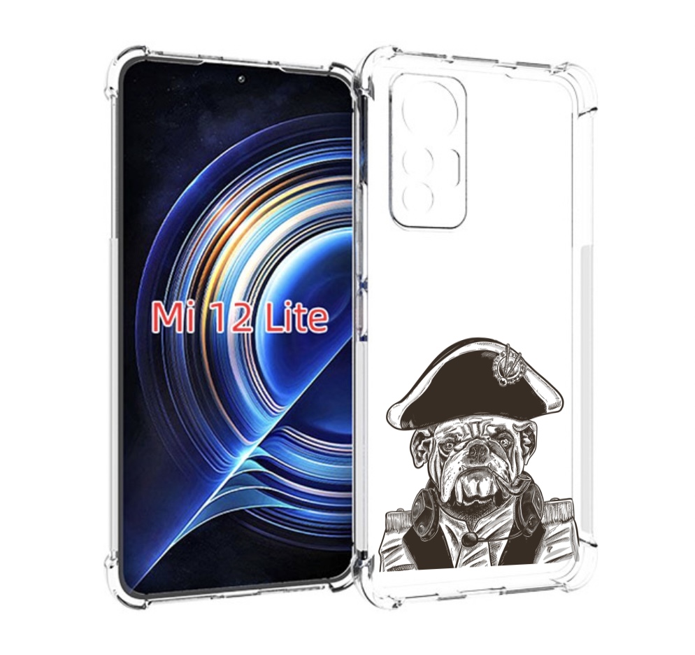 

Чехол MyPads мопс генерал для Xiaomi 12 Lite, Прозрачный, Tocco