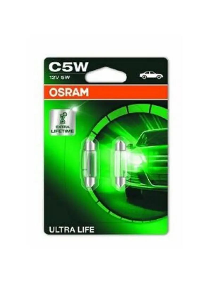 

Автолампа C5W 5W 12V Ultra Life Blister 2шт, 6418ULT-02B