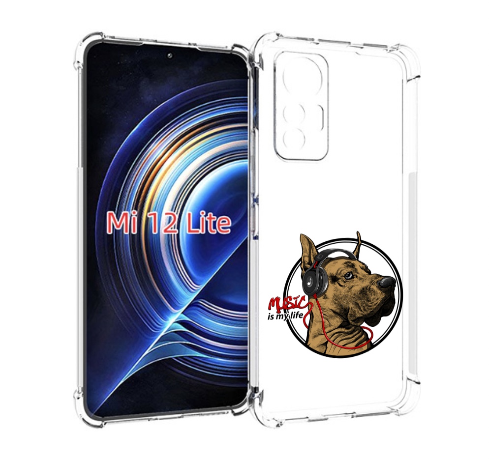 

Чехол MyPads музыкальная собака для Xiaomi 12 Lite, Прозрачный, Tocco