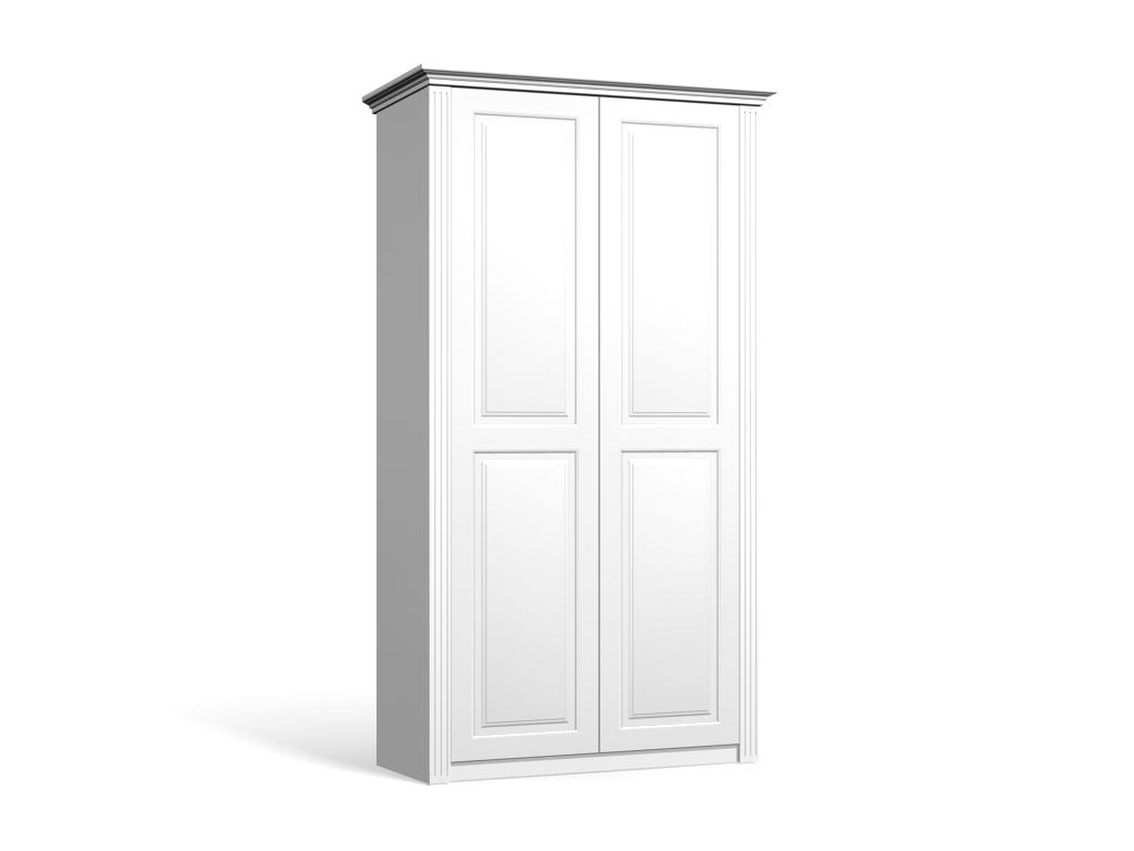 

Шкаф распашной Классика Люкс-2.9 МДФ для одежды двухдверный 80x230x60 Мегамебель, Белый, Классика-Люкс-2.9