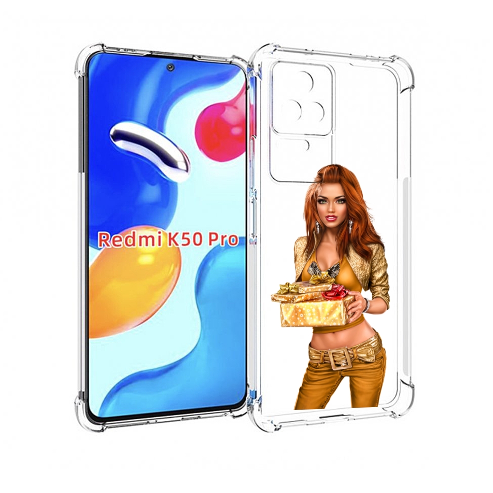 

Чехол MyPads золотая-девочка-с-подарком женский для Xiaomi Redmi K50 / K50 Pro, Прозрачный, Tocco