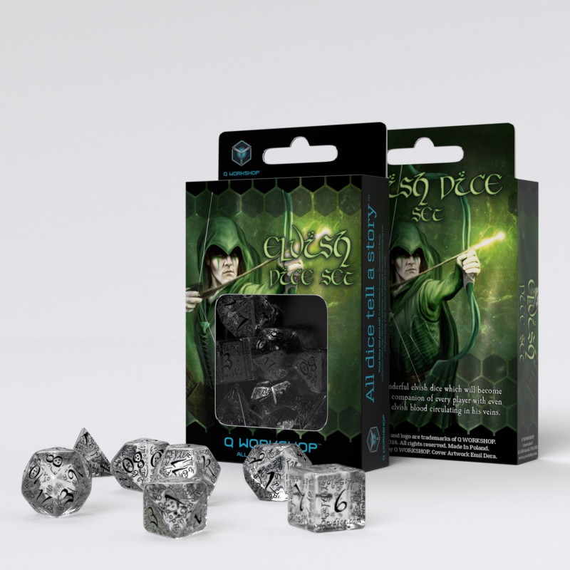 Кубики для настольных игр Q-Workshop Translucent & black прозрачный; черный фартук для инструментов семь карманов зелено черный