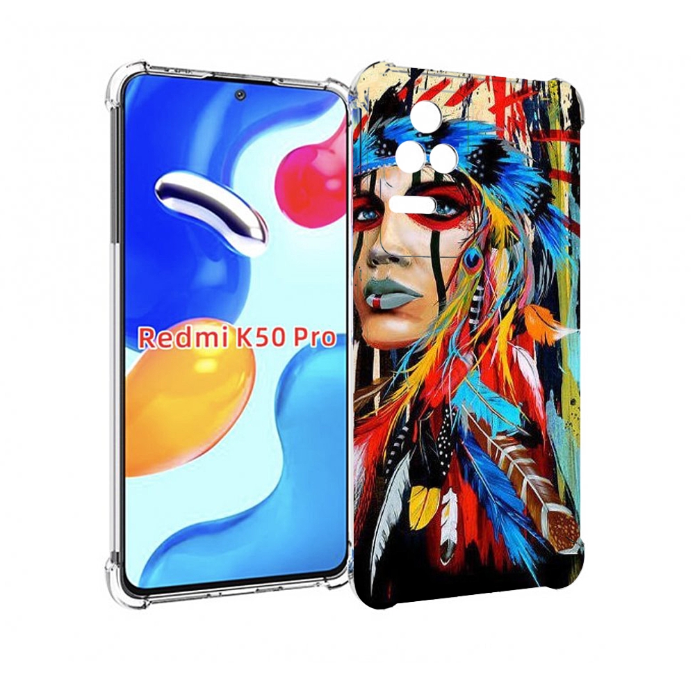 

Чехол MyPads индеец расписной для Xiaomi Redmi K50 / K50 Pro, Прозрачный, Tocco