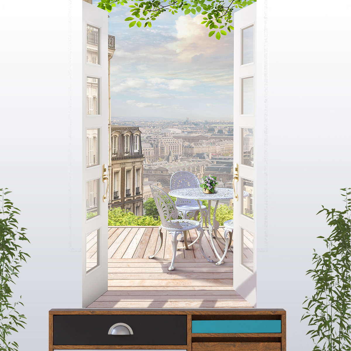 фото Фотообои бесшовные verol "балкон в париже" 1,8 м2 180х100 см.