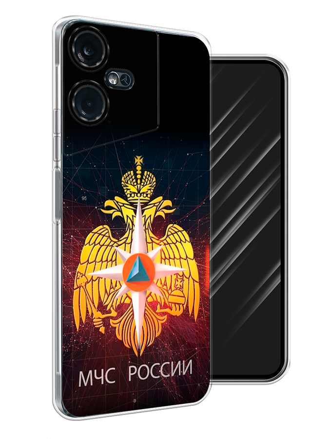 

Чехол Awog на Tecno Pova Neo 3 "МЧС России", Черный;желтый;красный, 304450-5