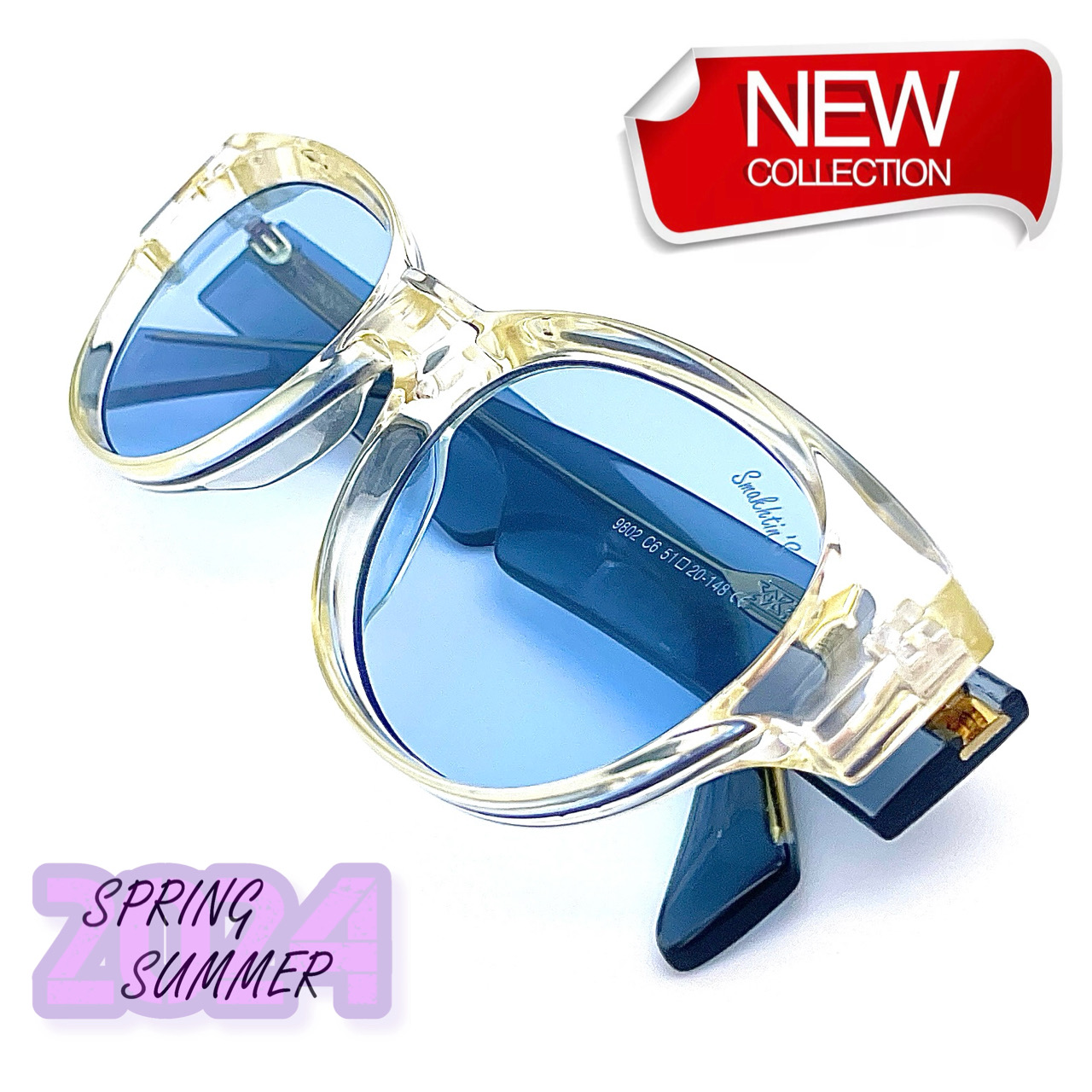 Солнцезащитные очки унисекс Smakhtin'S eyewear & accessories 9802 голубые