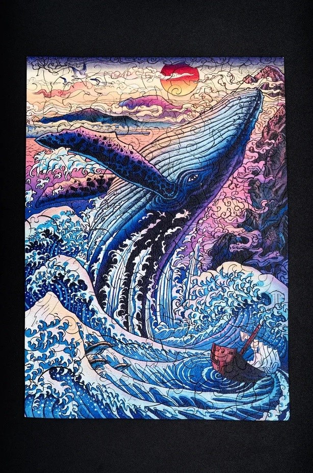 

Puzzloman Деревянный пазл Синий Кит Puzzloman Blue Whale 153 элемента