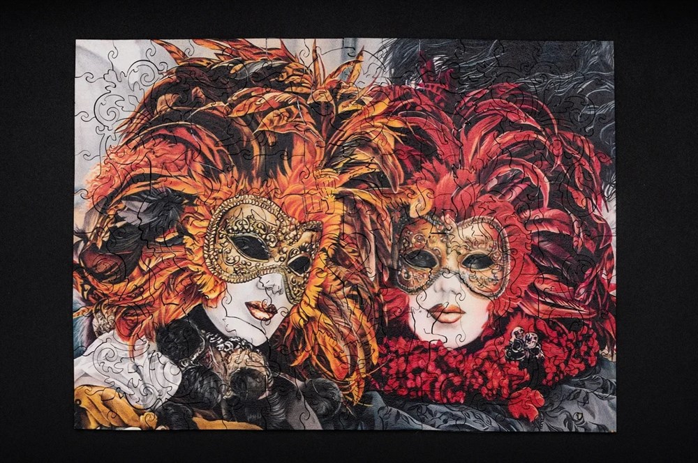 

Puzzloman Деревянный пазл Венецианские маски Puzzloman Venetian Masks 165 элементов