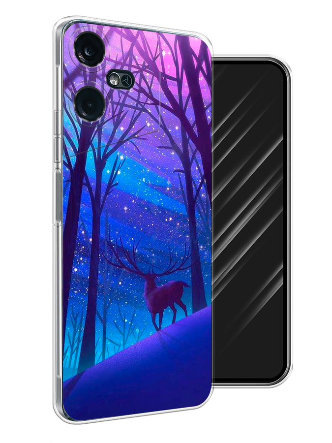 

Чехол Awog на Tecno Pova Neo 3 "Северный олень", Фиолетовый;голубой;синий, 304450-2