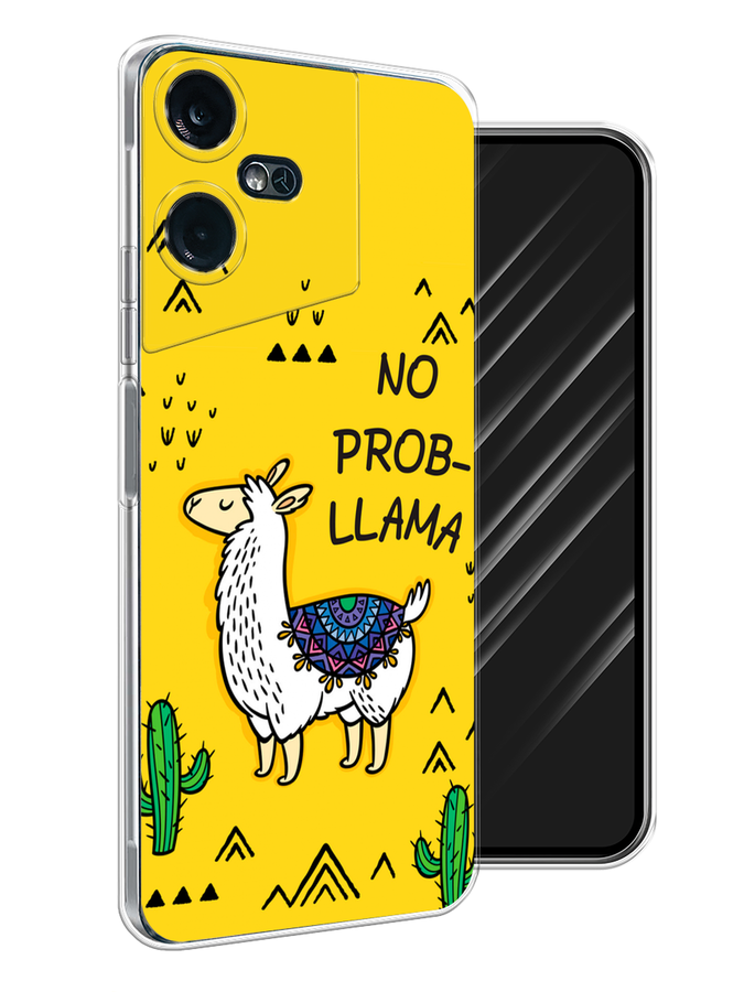 

Чехол Awog на Tecno Pova Neo 3 "No probLLama", Желтый;черный;синий, 304450-2