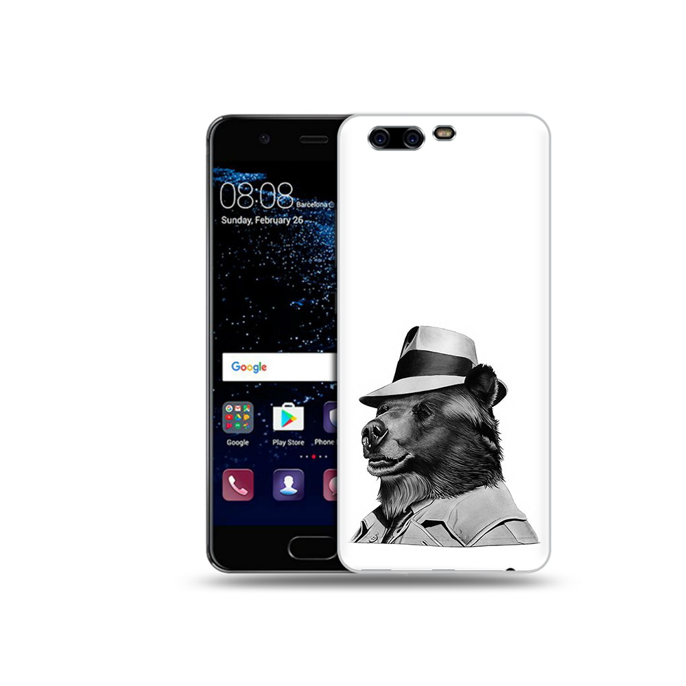 Чехол MyPads Tocco для Huawei P10 медведь в шляпе (PT60870.50.465)