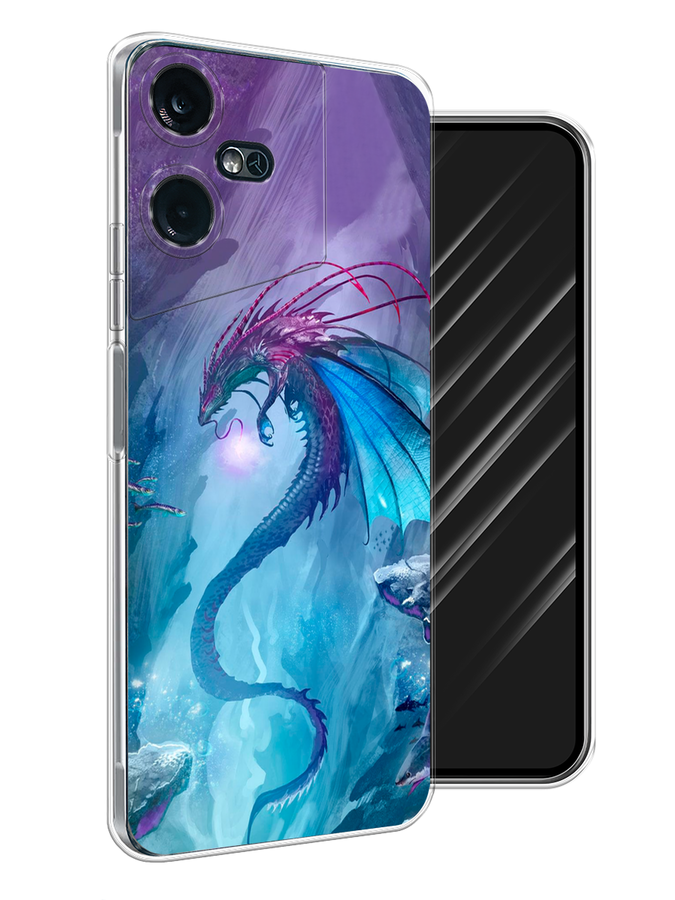 

Чехол Awog на Tecno Pova Neo 3 "Водный дракон", Голубой;фиолетовый;синий, 304450-2