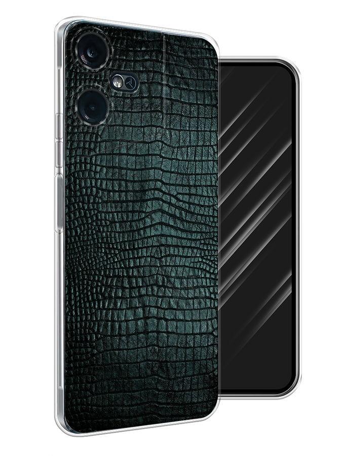 

Чехол Awog на Tecno Pova Neo 3 "Черная змея", Черный;серый;голубой, 304450-3