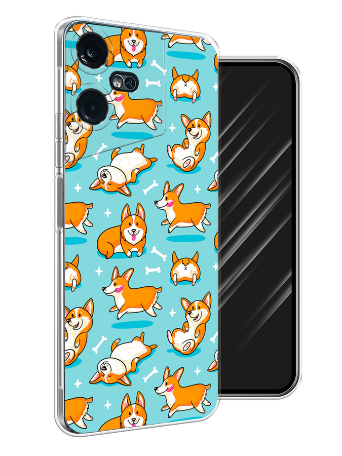 

Чехол Awog на Tecno Pova Neo 3 "Веселые корги", Коричневый, 304450-2