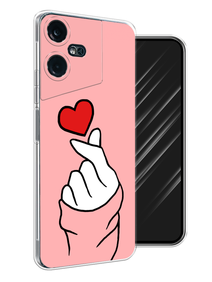 

Чехол Awog на Tecno Pova Neo 3 "Милое сердечко", Белый;красный;черный, 304450-7