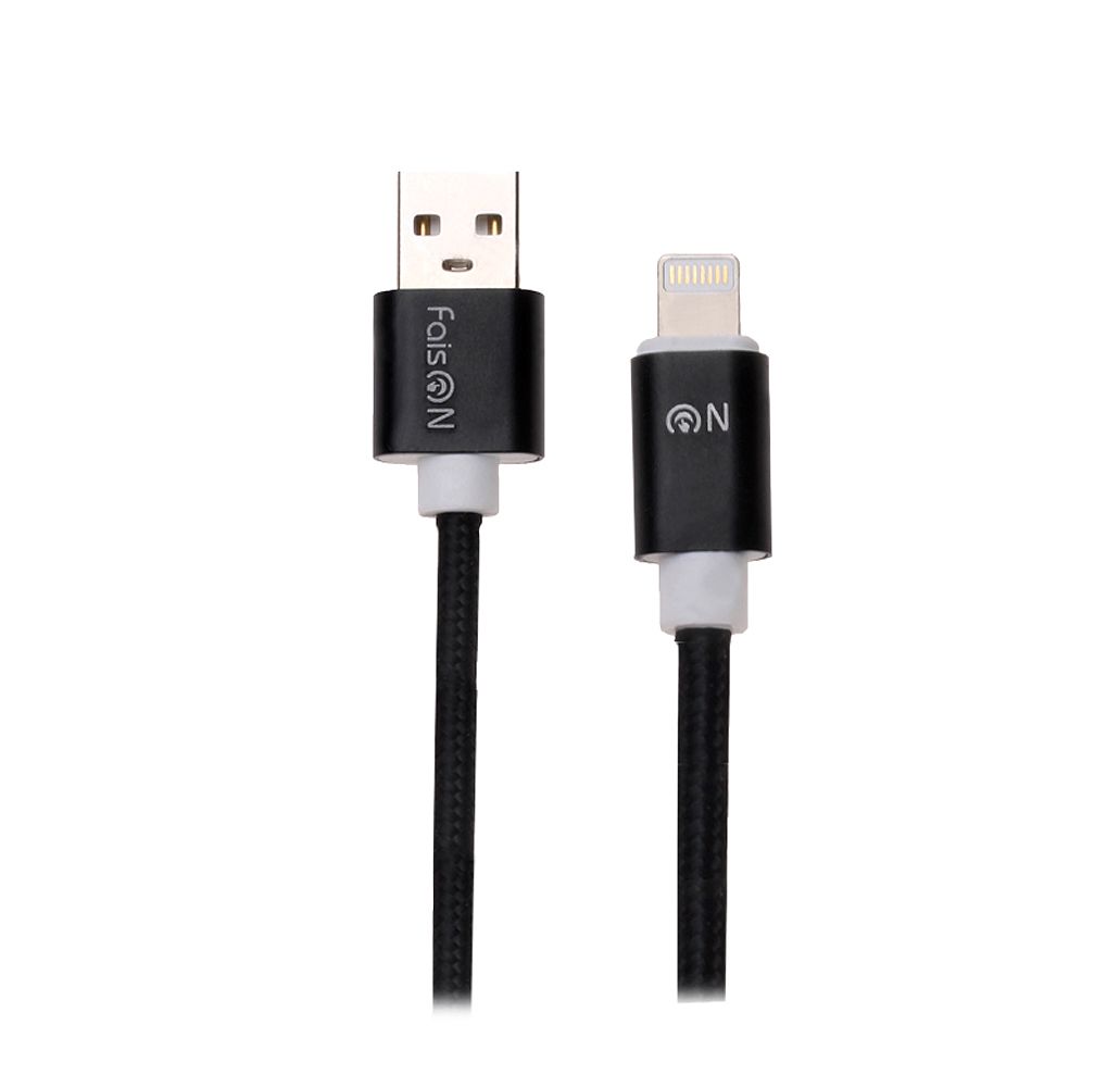 Кабель lightning - usb FaisON 1 м черный