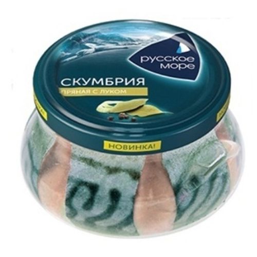 Скумбрия маринованная Русское море пряная с луком кусочки 280 г