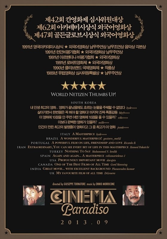 

Постер к фильму "Новый кинотеатр «Парадизо»" (Nuovo Cinema Paradiso) A1