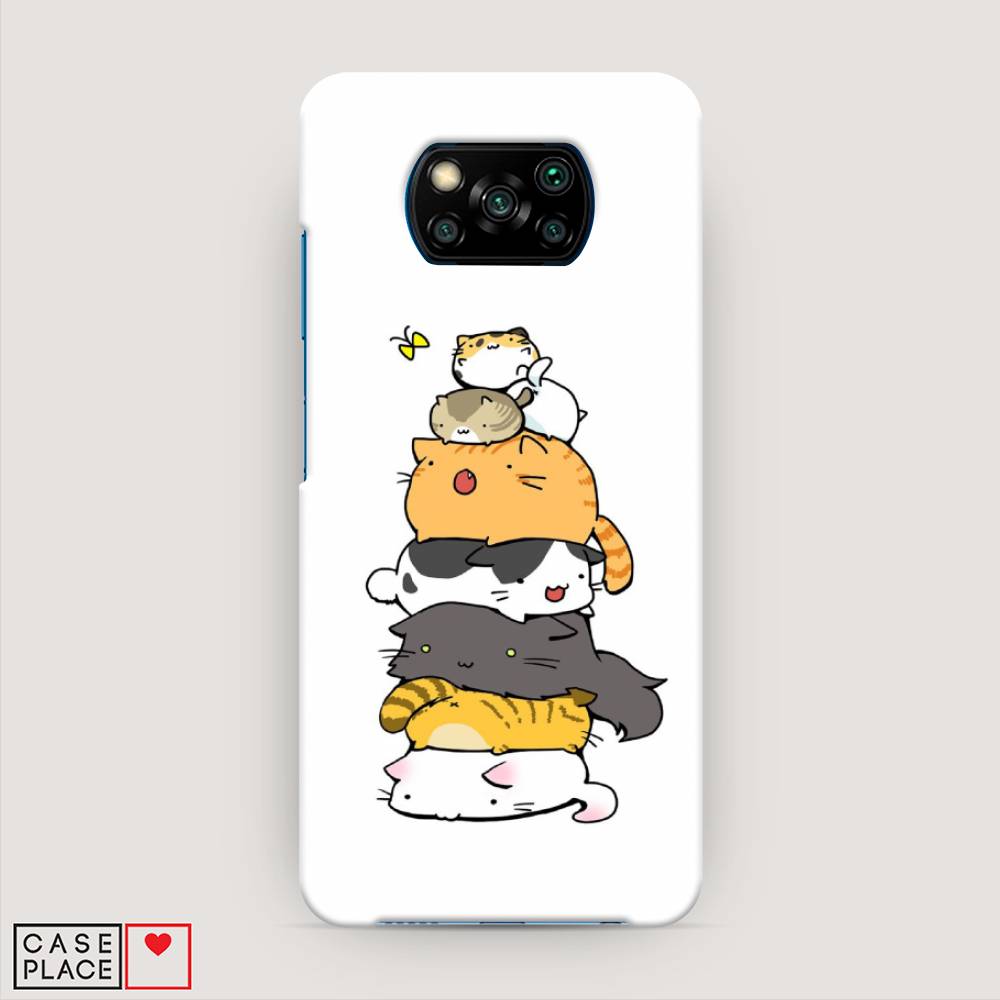 

Пластиковый чехол "Бутерброд из котиков" на Xiaomi Poco X3 NFC, 39220-7