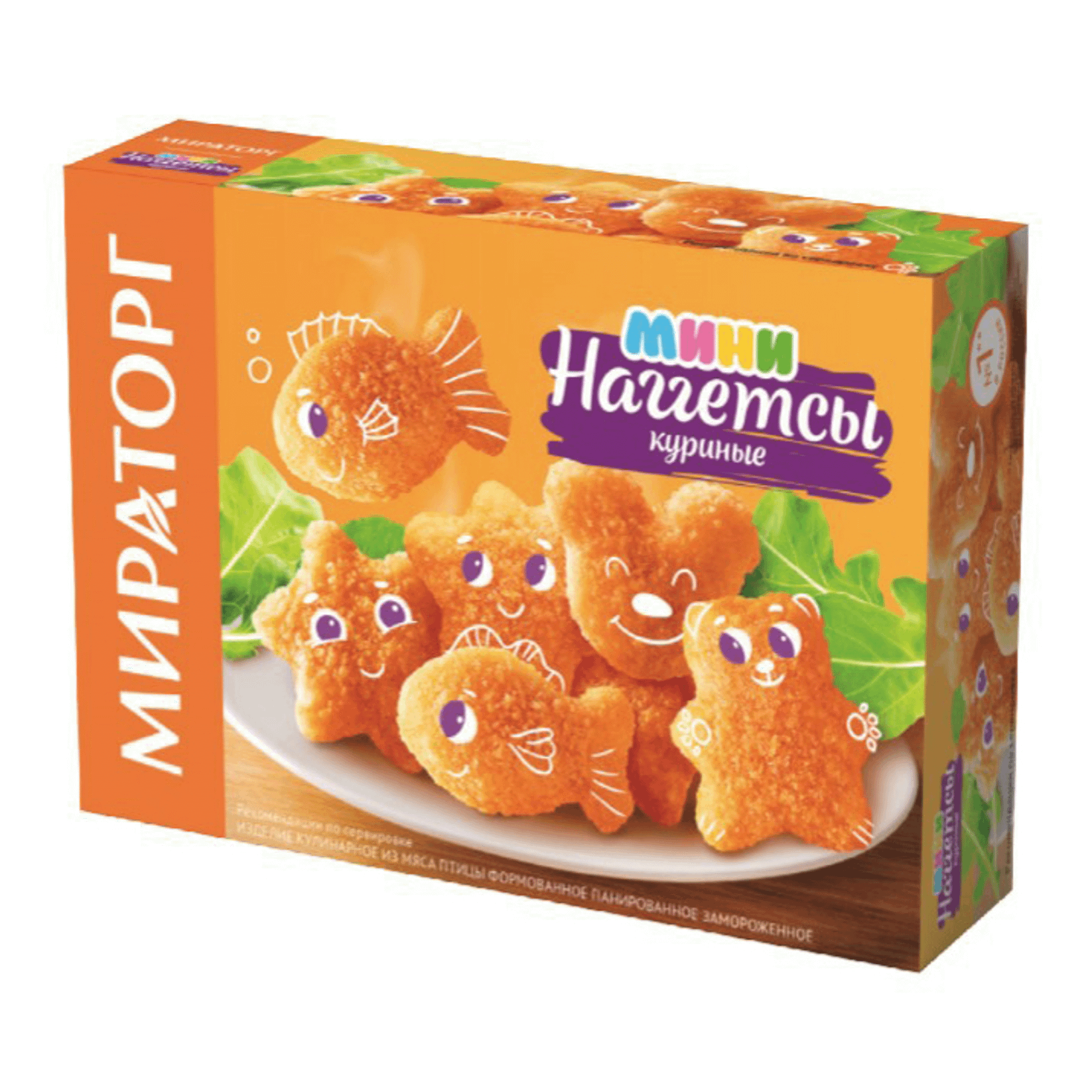 

Наггетсы куриные Мираторг мини замороженные 250 г х 12 шт