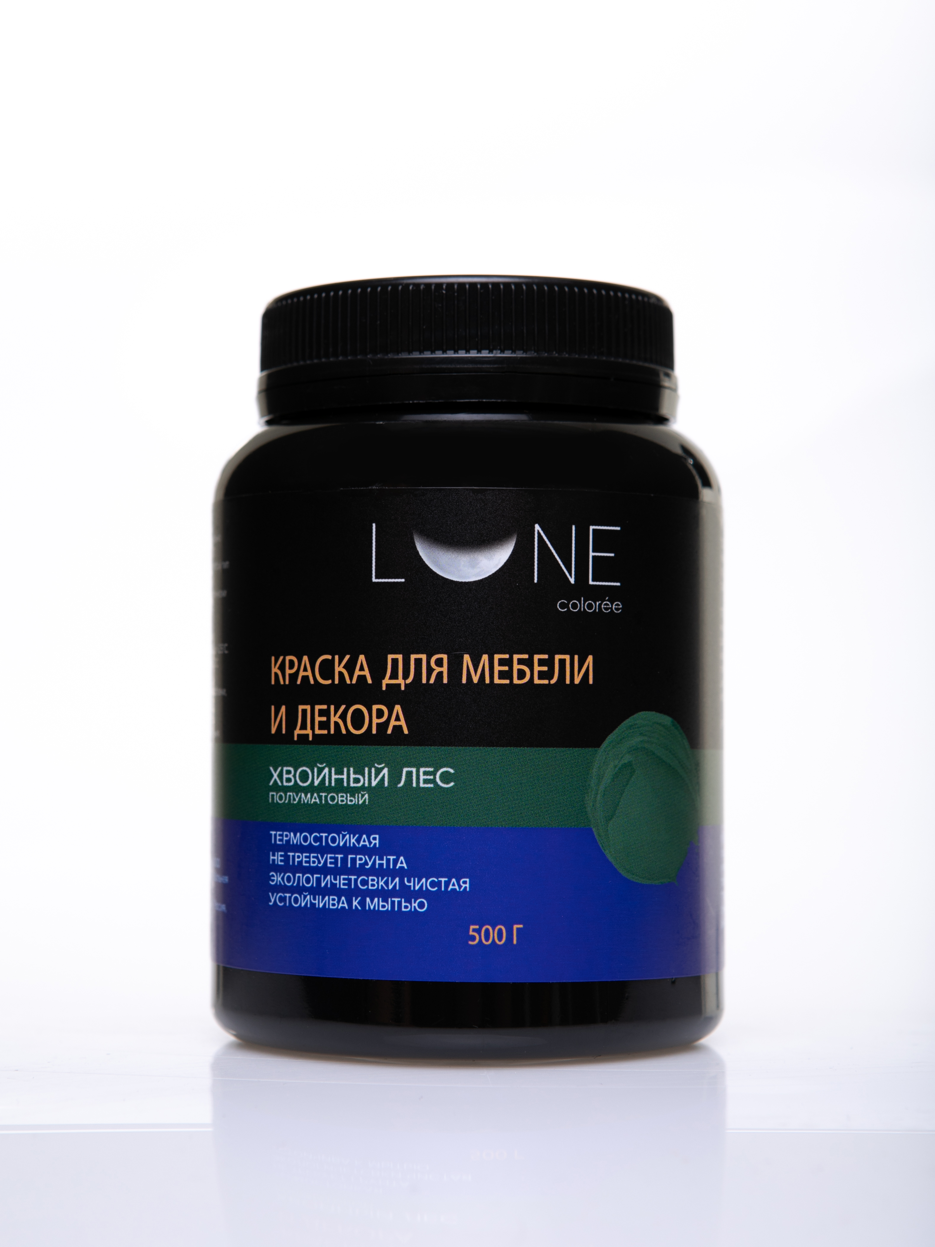 

Краска для мебели и декора LUNE COLOREE цвет Хвойный лес (500г) 2 шт, Зеленый, Краска для мебели и декора