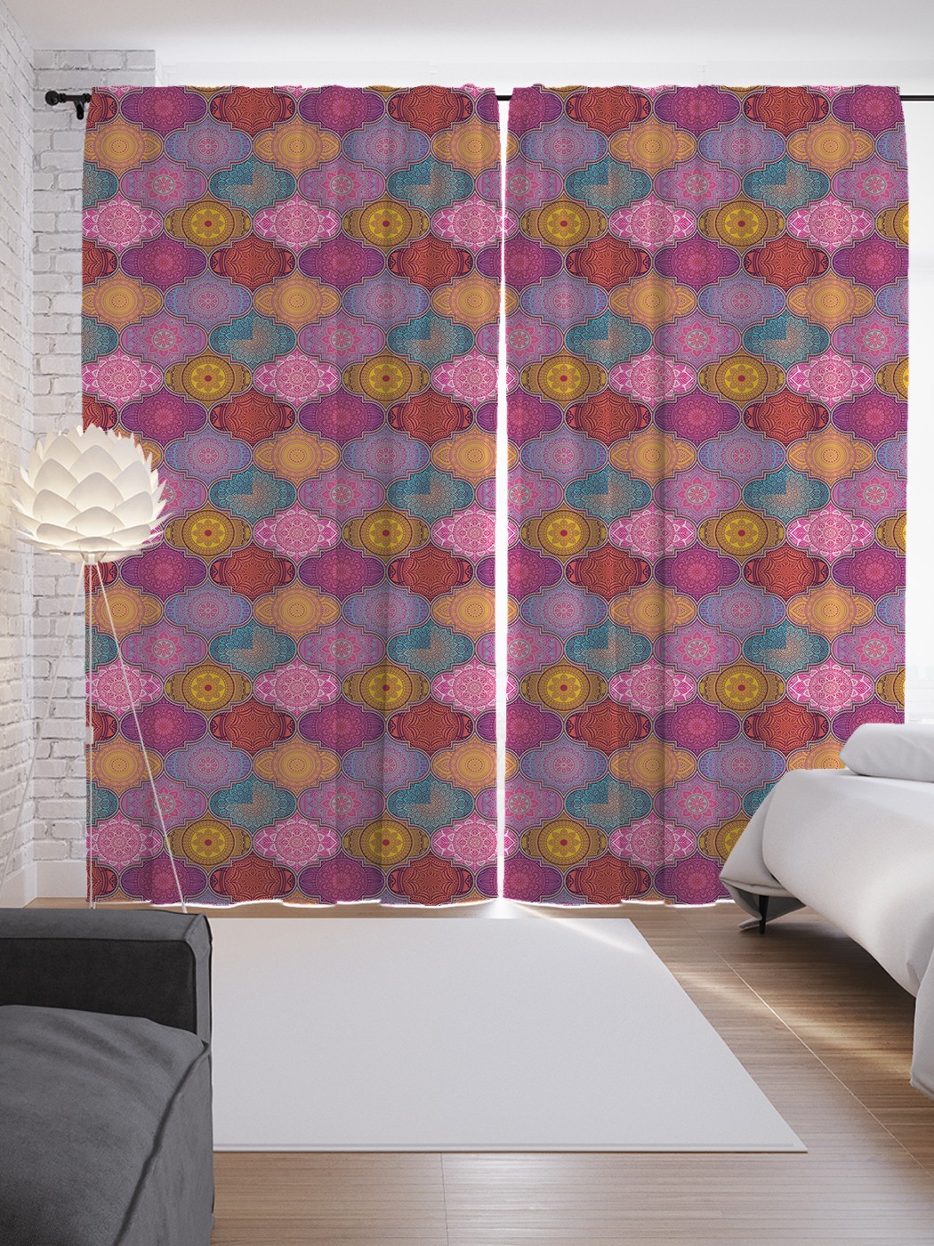 

Шторы JoyArty с фотопечатью "Фрагменты восточных мотивов" из сатена, 290х265 см, Фрагменты восточных мотивов