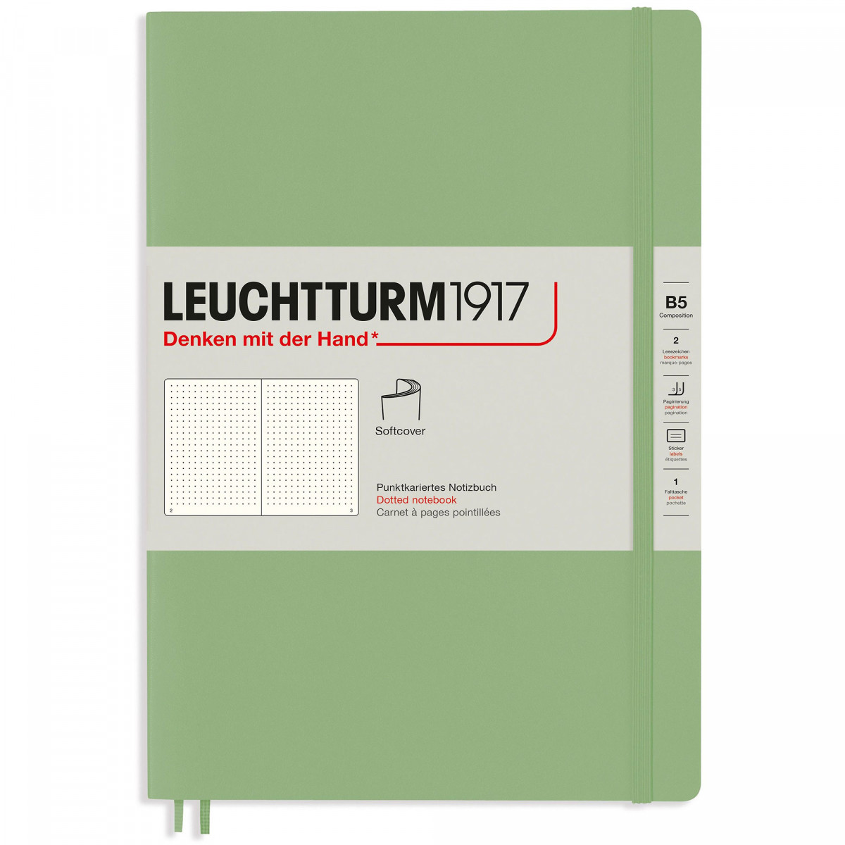 

Записная книжка Leuchtturm Composition B5 Sage мягкая обложка 123 стр точка (363928)