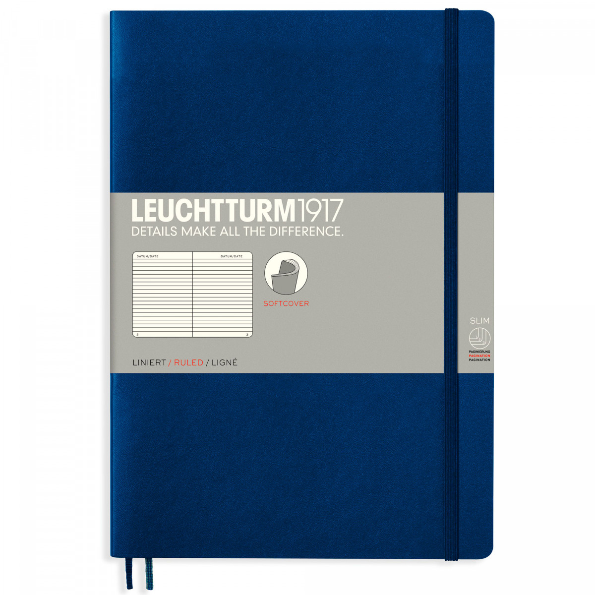 фото Записная книжка leuchtturm composition b5 navy мягкая обложка 123 стр линейка (349300) leuchtturm1917