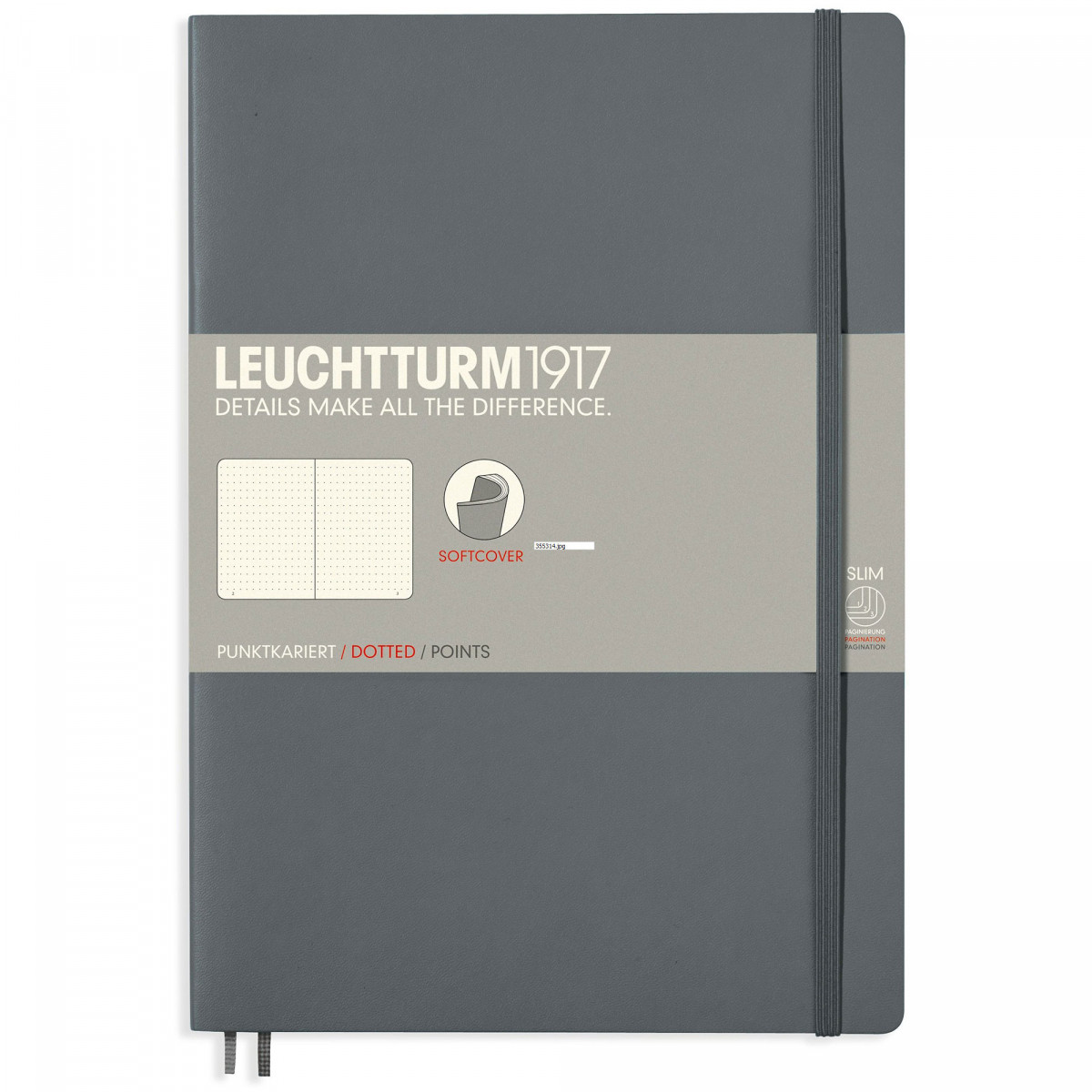 

Записная книжка Leuchtturm Composition B5 Anthracite мягкая обложка 123 стр точка (355314)